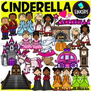Cinderella Clip Art Set {Educlips Clipart}