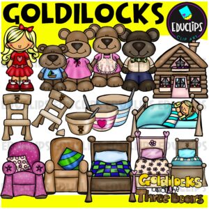Goldilocks Clip Art Set {Educlips Clipart}