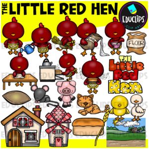 The Little Red Hen Clip Art Bundle {Educlips Clipart}