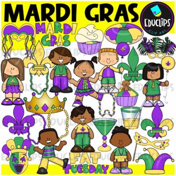 Mardi Gras Clip Art Set {Educlips Clipart}