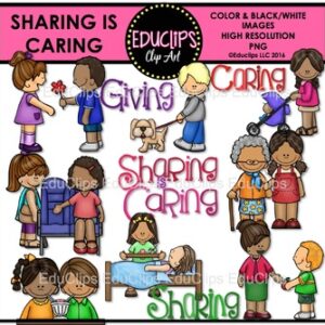 Sharing Is Caring Clip Art Bundle {Educlips Clipart}