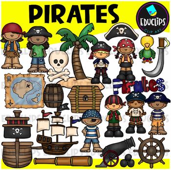 Pirates Clip Art Set {Educlips Clipart}