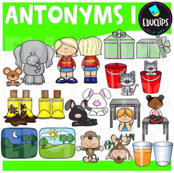Antonyms Clip Art Set {Educlips Clipart}