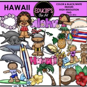 Hawaii Clip Art Bundle {Educlips Clipart}