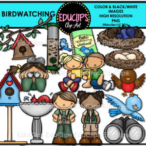 Birdwatching Clip Art Bundle {Educlips Clipart}