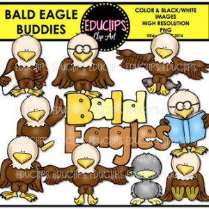 Bald Eagle Buddies Clip Art Bundle {Educlips Clipart}