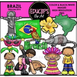 Brazil Clip Art Bundle {Educlips Clipart}