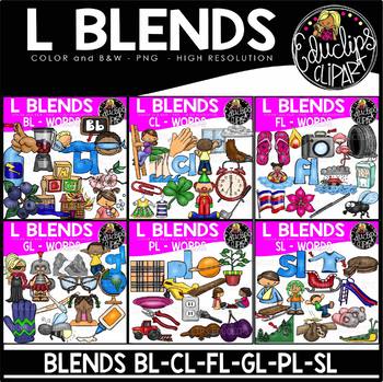 L Blend Words Clip Art Mega Bundle {Educlips Clipart}