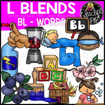 L Blends BL Words Clip Art Bundle {Educlips Clipart}