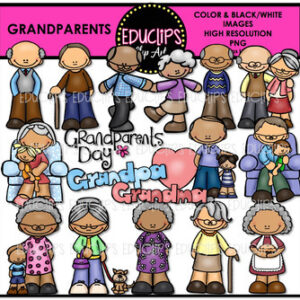 Grandparents Clip Art Bundle {Educlips Clipart}