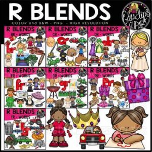 R Blends Words Clip Art Mega Bundle {Educlips Clipart}