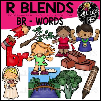 R Blends BR Words Clip Art Bundle {Educlips Clipart}