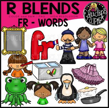 R Blends FR Words Clip Art Bundle {Educlips Clipart}