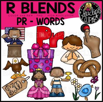 R Blends PR Words Clip Art Bundle {Educlips Clipart}
