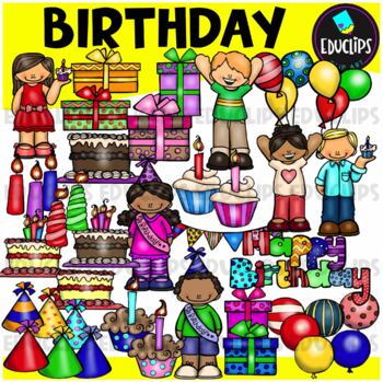 Birthday Clip Art Set {Educlips Clipart}