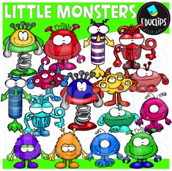 Little Monsters Clip Art Set {Educlips Clipart}