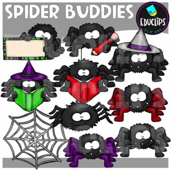 Spider Buddies Clip Art Set {Educlips Clipart}