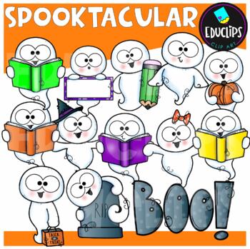 Spooktacular Ghosts Clip Art Set {Educlips Clipart}