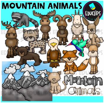 Mountain Animals Clip Art Set {Educlips Clipart}