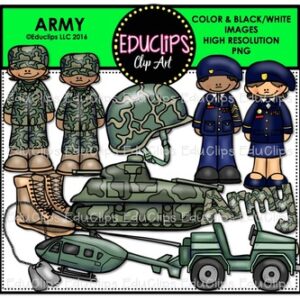Army Clip Art Bundle {Educlips Clipart}