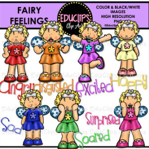 Fairy Feelings Clip Art Bundle {Educlips Clipart}