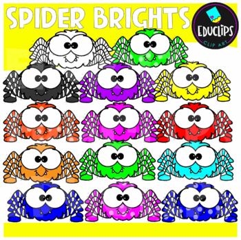 FREE Spider Brights Clip Art Set {Educlips Clipart}