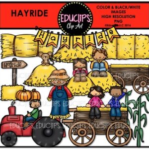 Hayride Clip Art Bundle {Educlips Clipart}