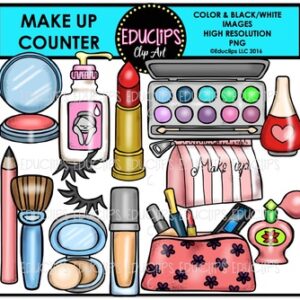 Make Up Counter Clip Art Bundle {Educlips Clipart}