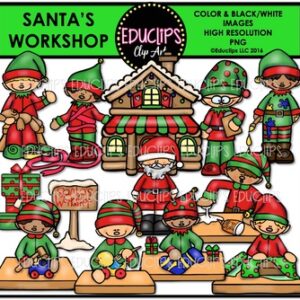 Santa's Workshop Clip Art Bundle {Educlips Clipart}