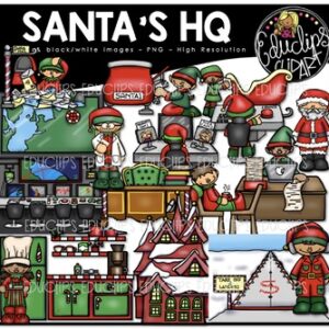Santa's HQ Clip Art Bundle {Educlips Clipart}