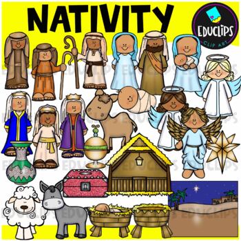 Nativity Clip Art Set {Educlips Clipart}