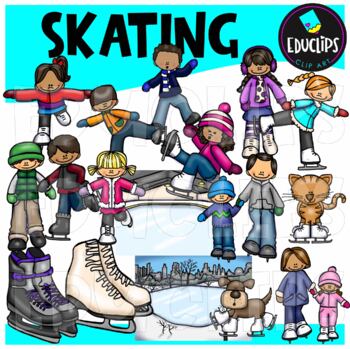 Skating Clip Art Set {Educlips Clipart}