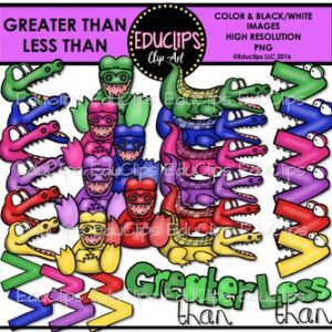 Greater Than, Less Than Clip Art Bundle {Educlips Clipart}