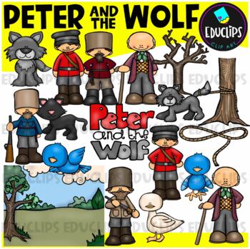 Peter And The Wolf Clip Art Set {Educlips Clipart}