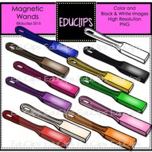 {FREE} Magnetic Wands Clip Art Bundle {Educlips Clipart}