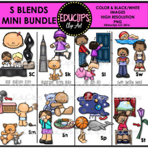 S Blends Clip Art Mini Bundle {Educlips Clipart|}