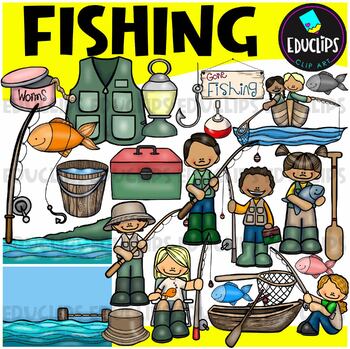 Fishing Clip Art Set {Educlips Clipart}