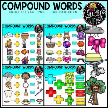 Compound Words Clip Art Bundle {Educlips Clipart}
