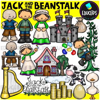 Jack And The Beanstalk Clip Art Set {Educlips Clipart}