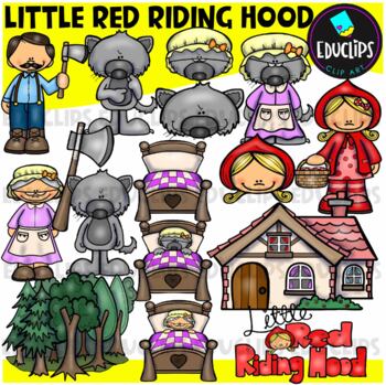 Little Red Riding Hood Clip Art Set {Educlips Clipart}