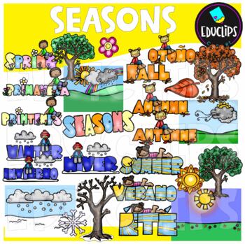 Seasons Clip Art Set {Educlips Clipart}