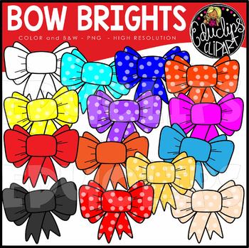 FREE -  Spotty Bows Clip Art Bundle {Educlips Clipart}
