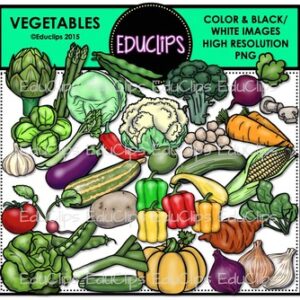 Vegetables Clip Art Bundle {Educlips Clipart}