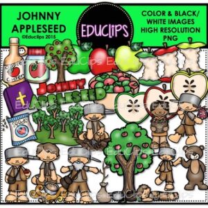 Johnny Appleseed Clip Art Bundle {Educlips Clipart}
