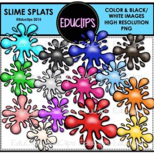Slime Splats Clip Art Bundle {Educlips Clipart}
