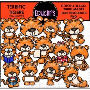 Terrific Tigers Clip Art Bundle {Educlips Clipart}