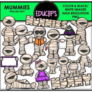 Mummies Clip Art Bundle {Educlips Clipart}