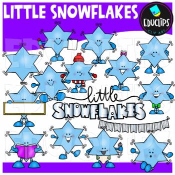 Little Snowflakes Clip Art Set {Educlips Clipart}