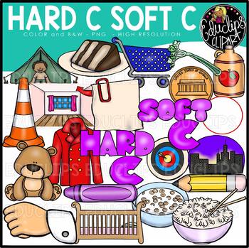 Hard C Soft C Clip Art Bundle {Educlips Clipart}