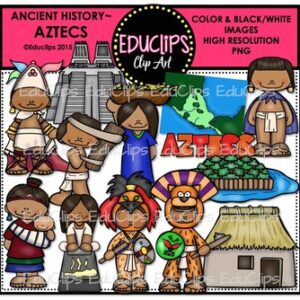Ancient History - Aztecs Clip Art Bundle {Educlips Clipart}